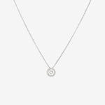 Round Cut Cubic Zirconia in 925 Sterling Silver Necklace 1