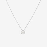 Round Cut Cubic Zirconia in 925 Sterling Silver Necklace 1