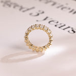 Stunning 0.5 TCW Oval Moissanite Stones Full Eternity Wedding Band 10