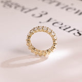 Stunning 0.5 TCW Oval Moissanite Stones Full Eternity Wedding Band 10