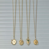 0.20 CT Round & Marquise Moissanite Diamond Secret Garden Medallion Pendant Necklace in Solid Gold 5