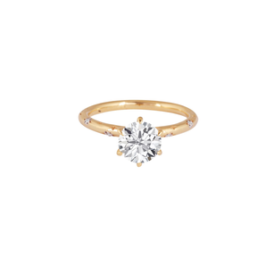 Stunning 1.0 CT Round Moissanite Engagement Ring with Hidden Halo Design