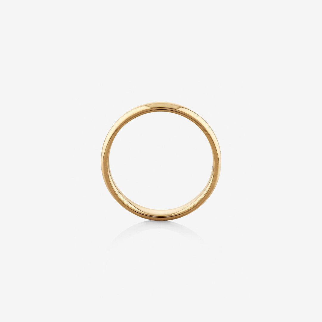 Domed Men's Wedding Band in Solid Gold 2