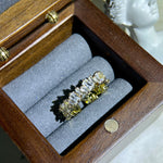 1.0 TCW Emerald Cut Pave Moissanite Bridal Wedding Band 3