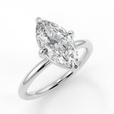 Stunning 1.05 CT Marquise Moissanite Engagement Ring with Solitaire Design 5
