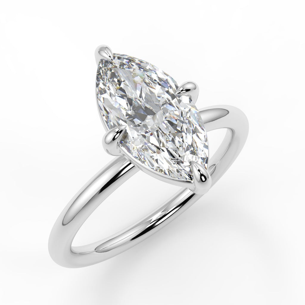 Stunning 1.05 CT Marquise Moissanite Engagement Ring with Solitaire Design 5