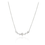 0.30 TCW Round Moissanite Diamond Cluster Pendant Necklace in Solid Gold 4