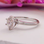 Stunning 1.50 CT Round Cut Moissanite Engagement Ring with Solitaire Design 3