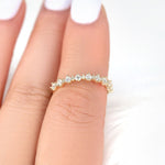 Stunning 0.35 TCW Round Moissanite Stones Half Eternity Wedding Bands 6