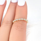 Stunning 0.35 TCW Round Moissanite Stones Half Eternity Wedding Bands 6