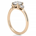 Stunning 0.50-1.50 CT Round Moissanite Engagement Ring with Three Stone Design 5