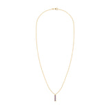 0.42 TCW Baguette Amethyst Lab Made Diamond- February Birthstone Three Stone Necklace 5