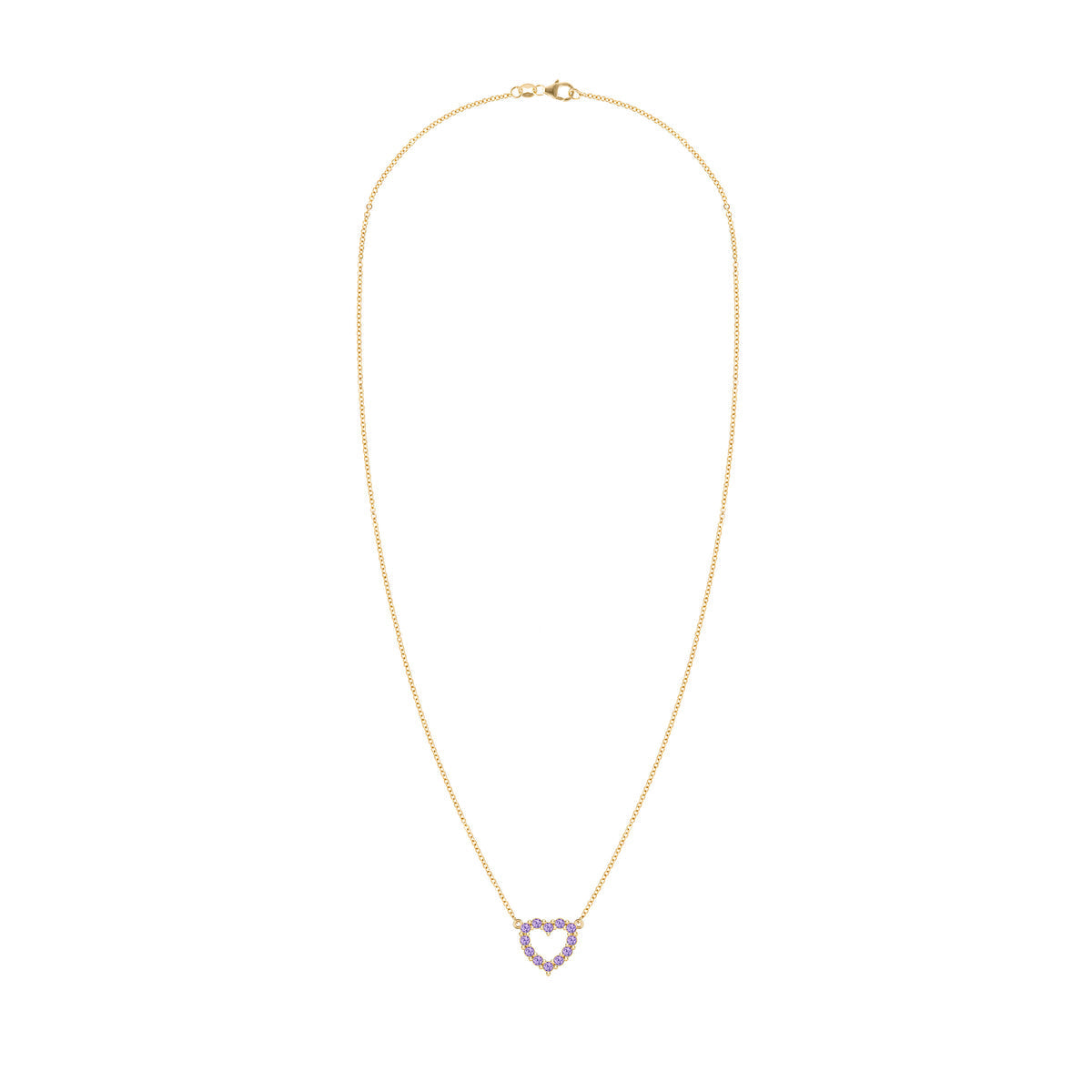 1.44 CT Round Amethyst Lab Made Diamond- February Birthstone Necklace 5
