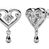 Round Cut Cubic Zirconia in 925 Sterling Silver Earrings 4