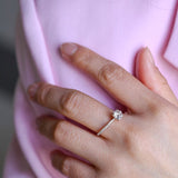 Stunning 1.0 - 2.0 CT Cushion Moissanite Engagement Ring With Pave Design 6