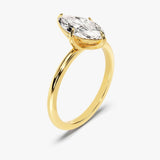 Stunning 1.5 CT Marquise Moissanite Engagement Ring with Solitaire Design 2