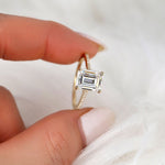 Stunning 2.6 CT Emerald Moissanite Engagement Ring with Pave Design 7