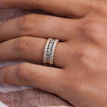 1.32 TCW Round Aquamarine Lab Made Diamond- March Birthstone Wedding Band 9