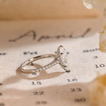 Stunning 3.0 CT Marquise Cut Moissanite Engagement Ring with Hidden Halo & Pave Design 8