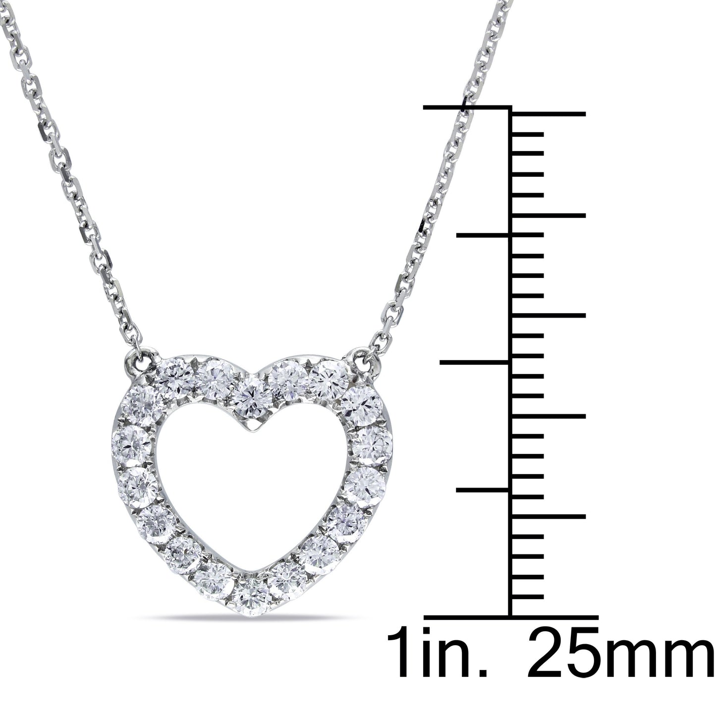 Round Cut Cubic Zirconia in 925 Sterling Silver Necklace 6