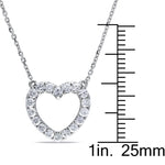 Round Cut Cubic Zirconia in 925 Sterling Silver Necklace 6