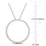 Round Cut Cubic Zirconia in 925 Sterling Silver Necklace 10