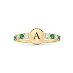 0.24TCW Round Emerald Lab Made Diamond- May Birthstone Engagement Ring 5