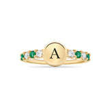 0.24TCW Round Emerald Lab Made Diamond- May Birthstone Engagement Ring 5