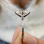Stunning 3.0 CT Oval Moissanite Engagement Ring with Solitaire Designs 2