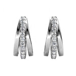 Round Cut Cubic Zirconia in 925 Sterling Silver Earrings 3