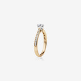 Stunning 0.48 CT Round Moissanite Engagement Ring in Pave Design 3