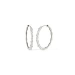 1.90 TCW Round Cut Moissanite Fancy Hoops Earrings in Gold 4