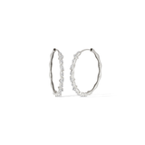 1.90 TCW Round Cut Moissanite Fancy Hoops Earrings in Gold 4