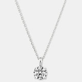 Round Cut Cubic Zirconia in 925 Sterling Silver Necklace 1