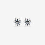 Round Cut Cubic Zirconia in 925 Sterling Silver Earrings 2