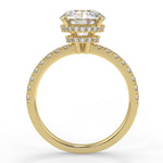 Stunning 2.0 CT Round Moissanite Engagement Ring with Hidden Halo & Pave Design 2