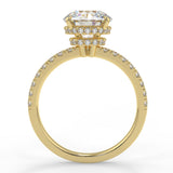Stunning 2.0 CT Round Moissanite Engagement Ring with Hidden Halo & Pave Design 2