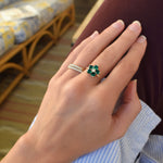 0.08 TCW Round Emerald Lab Made Diamond- May Birthstone Engagement Ring 6