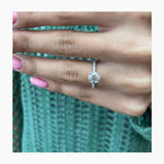 Stunning 1.0 CT Round Shape Moissanite Engagement Ring with Pave Design 4