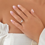 Stunning 1.0 CT Round Moissanite Solitaire Design Engagement Ring 4