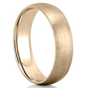 Classic Matte Finish Wedding Band for Men's in Solid Gold