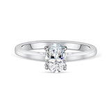 Stunning 1.0 CT Oval Moissanite Engagement Ring in Solitaire Design 1