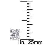 Round Cut Cubic Zirconia in 925 Sterling Silver Earrings 2