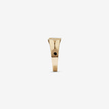 0.10 CT Round Moissanite Men's Wedding Band in Solid Gold 3