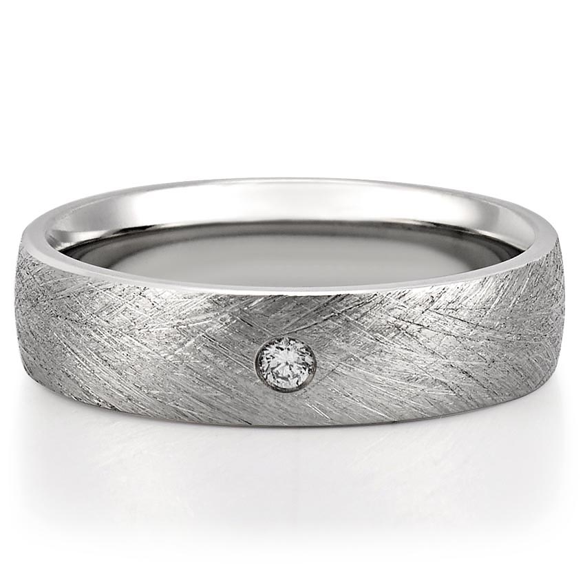 Classic Solitaire Wedding Band for Men's in Solid Gold 3