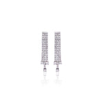 1.60 TCW Round Cut Moissanite Dangle Earrings in Gold 1