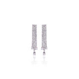 1.60 TCW Round Cut Moissanite Dangle Earrings in Gold 1