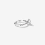 Stunning 1.95 CT Oval Moissanite Engagement Ring with Pave and Hidden HaloDesign 4