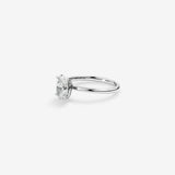 Stunning 1.25 CT Oval Moissanite Engagement with Ring Solitaire Design 4
