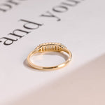 Stunning 0.2 TCW Round & Baguette Moissanite Stones Half Eternity Wedding Bands 5
